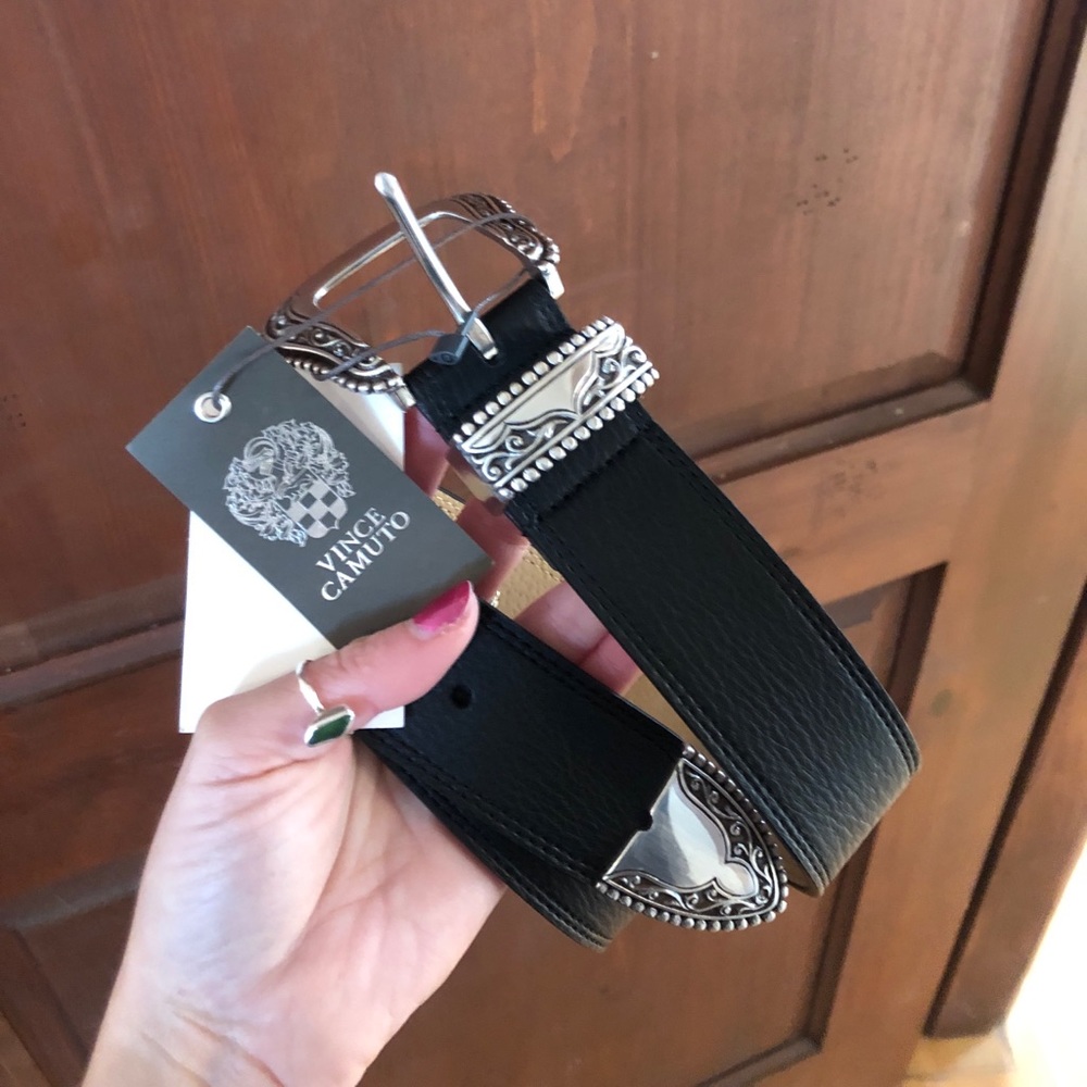 NWT Black Western Vince Camuto Belt Size Small